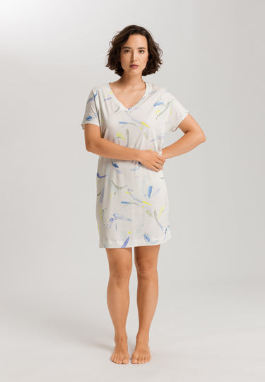 Sleep And Lounge Cotton V-Neck Nightdress 90cm | Dive Of Color 74855-3005